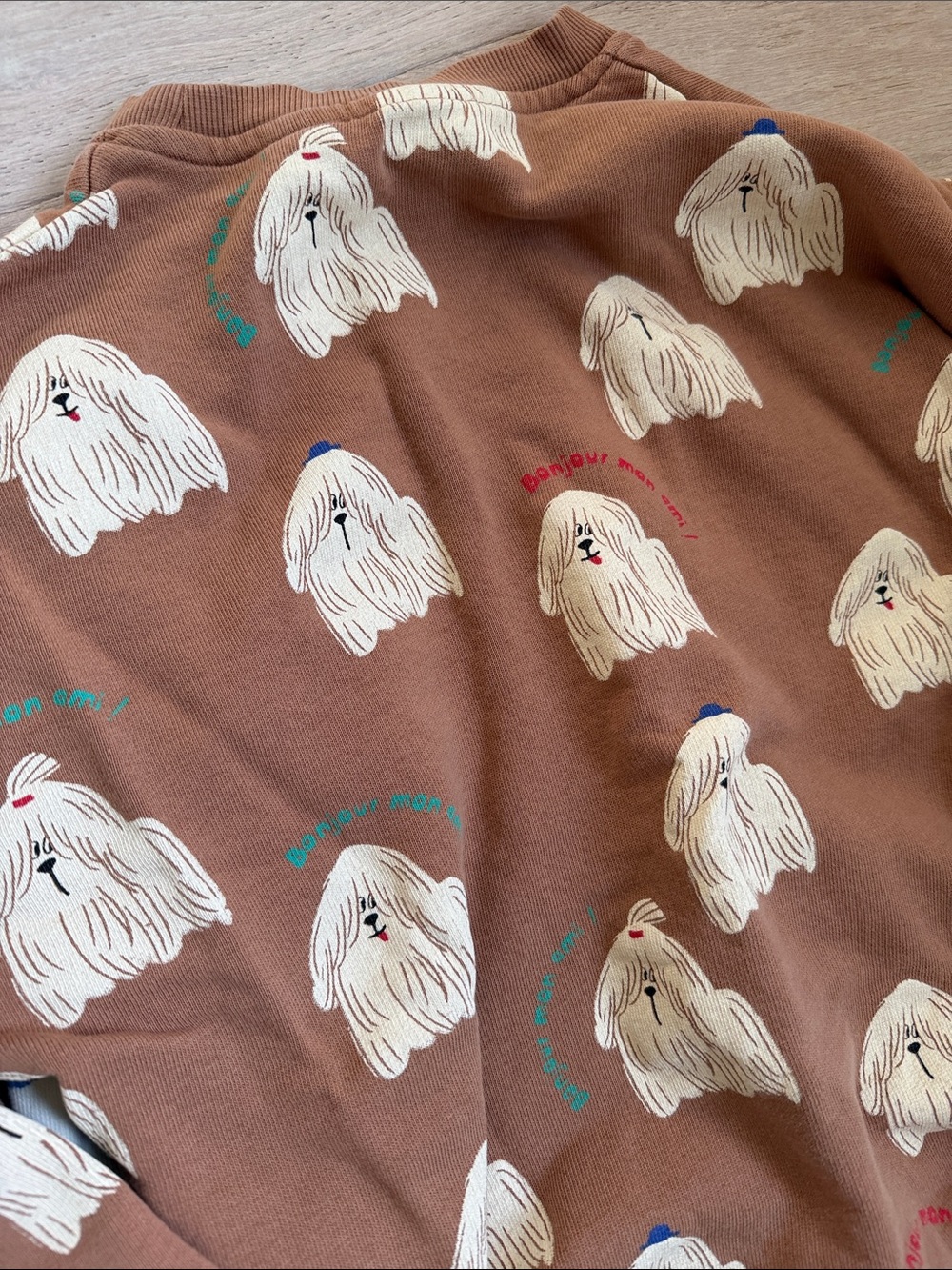 Kids Two-Piece Dog Print Pajama Sets - Blue & Brown - Picture 8 of 9